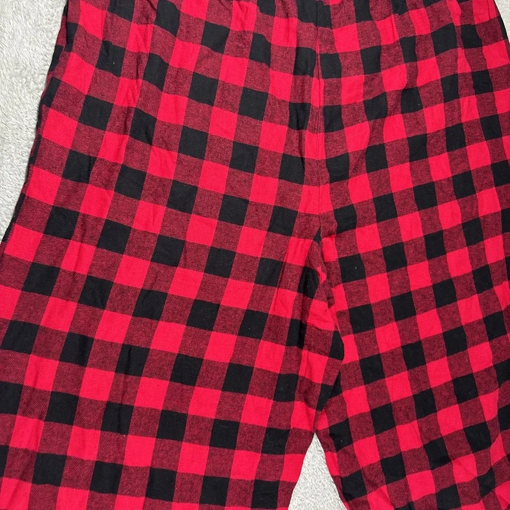 CHARTER CLUB Intimates Black Straight Leg Plaid Sleep Pants Size XXL New